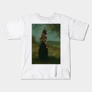 The Yellow Jacket by Winslow Homer Kids T-Shirt